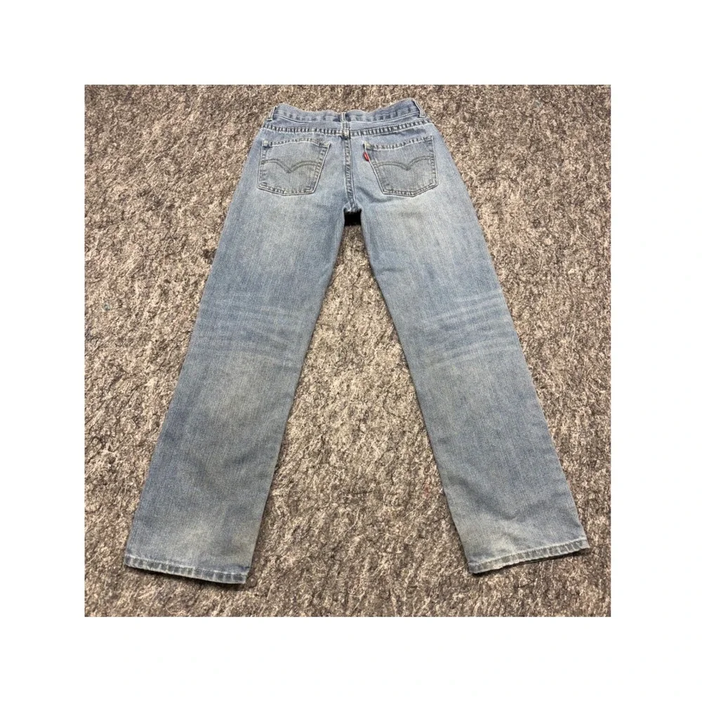 Levis 505 Regular Fit Boys Jeans Light Wash Slim 14 25x27 Blue Denim
